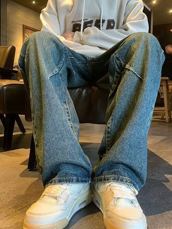 Men's Patchwork Loose Jeans