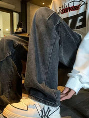 Men's Patchwork Loose Jeans