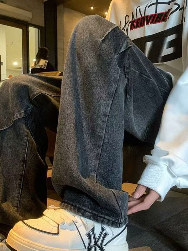 Men's Patchwork Loose Jeans