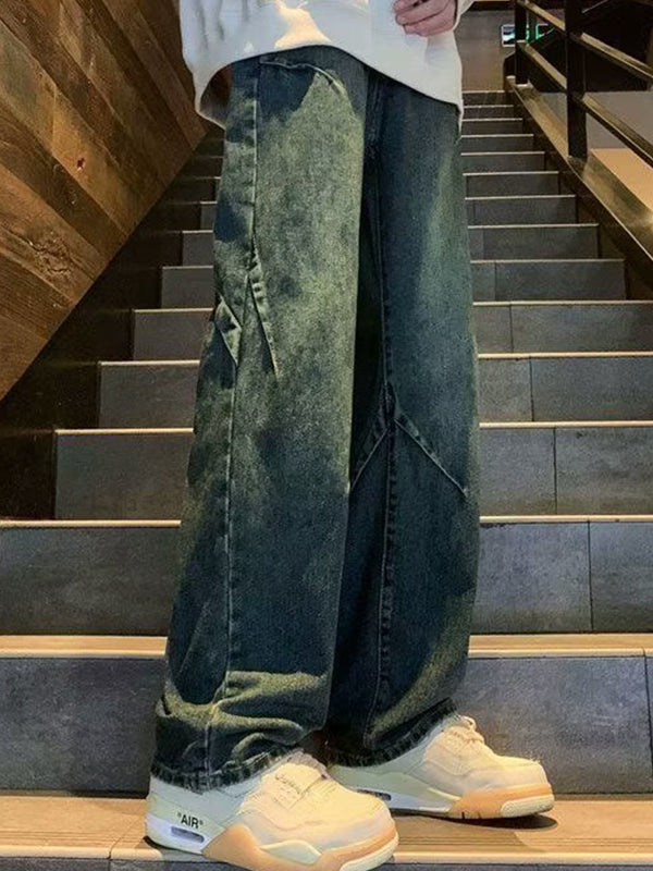 Men's Patchwork Loose Jeans