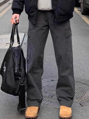 Men'S vintage Cargo Loose Jeans