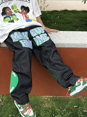 Men's Monogrammed Loose Jeans