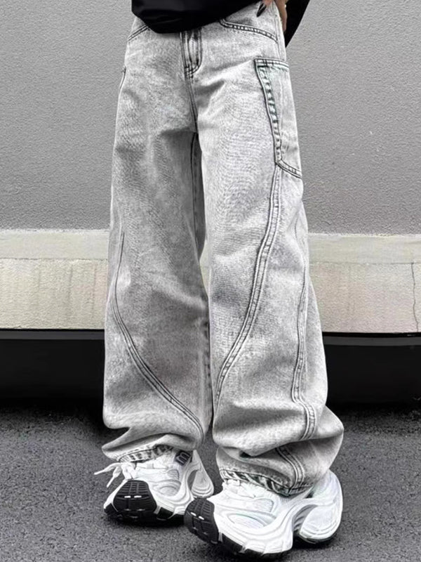 Men's Street Pocket Loose Jeans