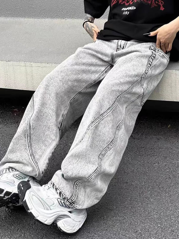Men's Street Pocket Loose Jeans