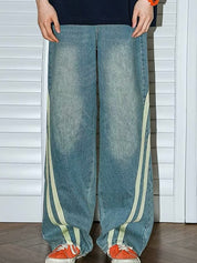 Men's Street Stripe Loose Jeans