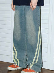 Men's Street Stripe Loose Jeans