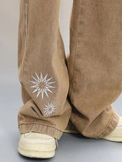 Men's Vintage Embroidered Loose Jeans