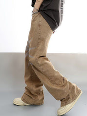 Men's Vintage Embroidered Loose Jeans