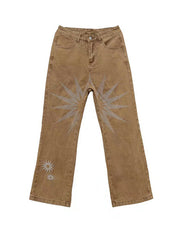 Men's Vintage Embroidered Loose Jeans