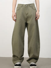 Men's Solid Colour Loose Jeans