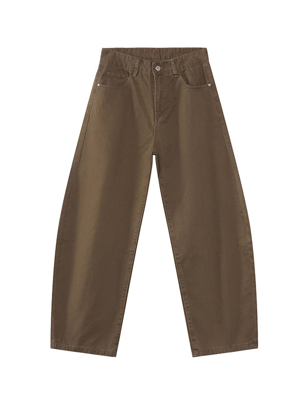Men's Solid Colour Loose Jeans
