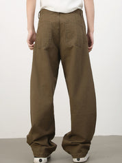 Men's Solid Colour Loose Jeans
