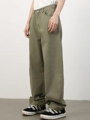 Men's Solid Colour Loose Jeans