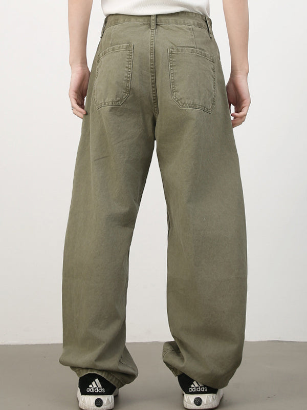 Men's Solid Colour Loose Jeans