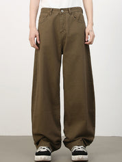 Men's Solid Colour Loose Jeans