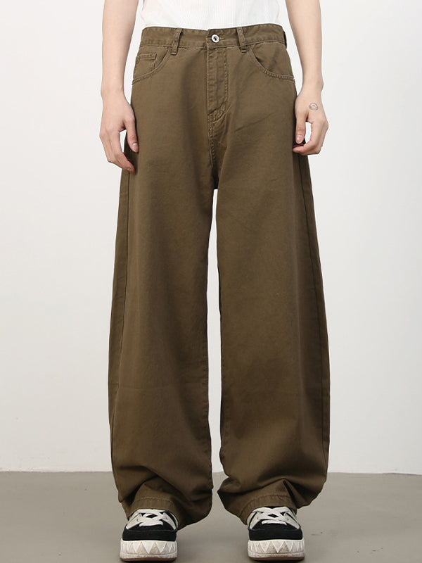 Men's Solid Colour Loose Jeans