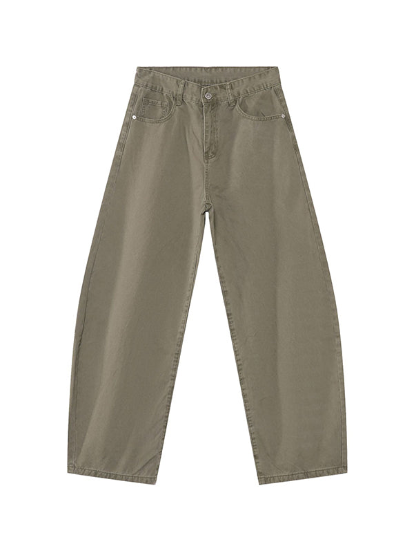 Men's Solid Colour Loose Jeans