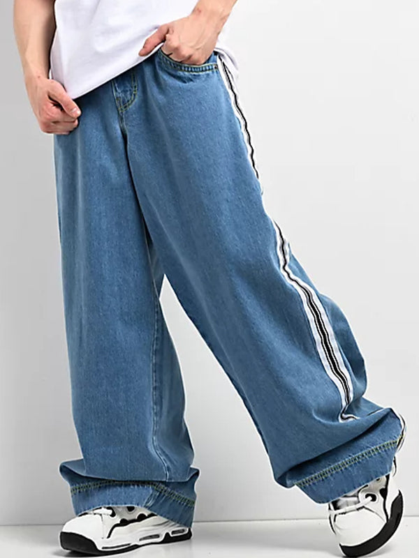 Men's Side Stripe Loose Jeans