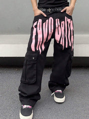 Men's Monogrammed Loose Jeans
