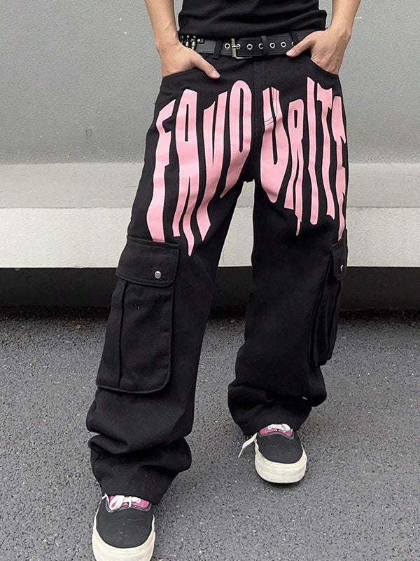 Men's Monogrammed Loose Jeans