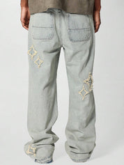 Men's Solid Colour Loose Jeans