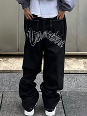 Men's Star Print Loose Jeans