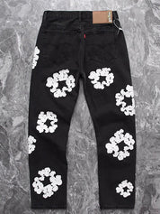 Men's Kapok Print Loose Jeans