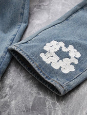 Men's Kapok Print Loose Jeans