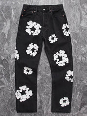 Men's Kapok Print Loose Jeans