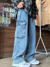 Men's Pocket Loose Jeans