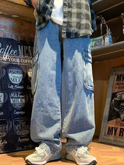 Men's Pocket Loose Jeans