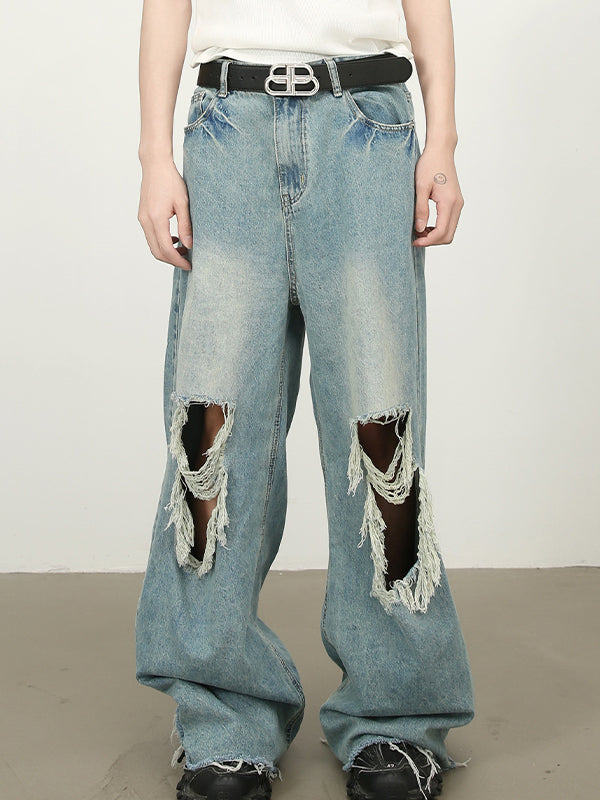 Men's Street Raglan Loose Jeans