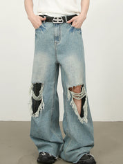 Men's Street Raglan Loose Jeans