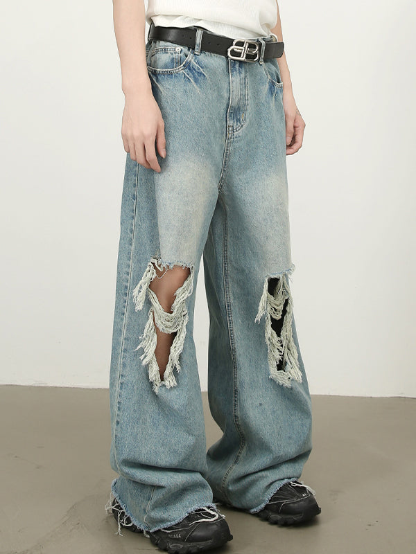 Men's Street Raglan Loose Jeans