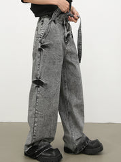 Men's Washed Loose Jeans