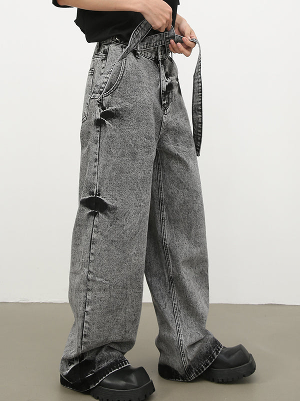 Men's Washed Loose Jeans