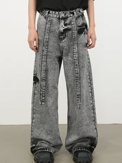 Men's Washed Loose Jeans