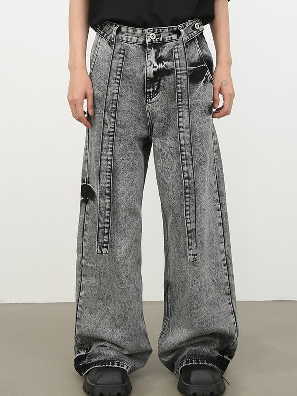 Men's Washed Loose Jeans