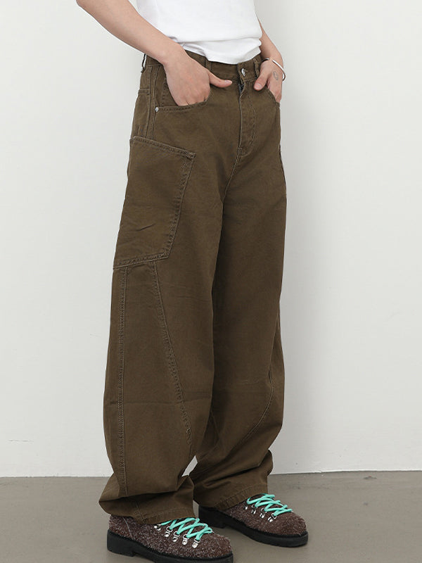 Men's Pocket Street Loose Jeans