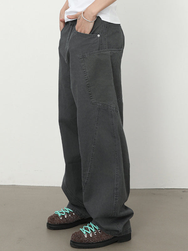 Men's Pocket Street Loose Jeans