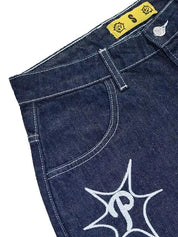 Men's Street Letter Denim Shorts