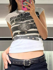 Multi Belt Printing Short Sleeve