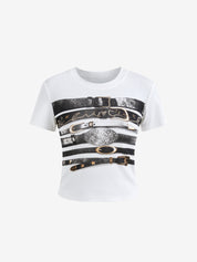 Multi Belt Printing Short Sleeve
