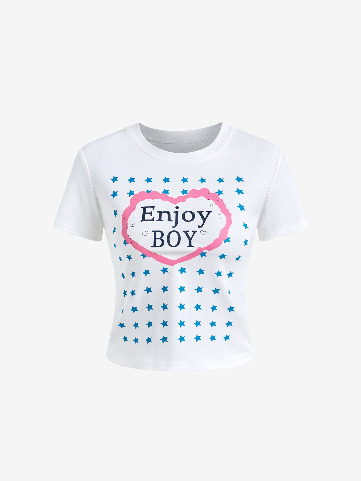 Flocked Print Short Sleeve