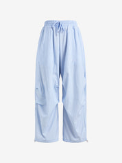 Elastic Waist Plaid Loose Casual Pants