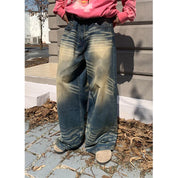 Medium Wash Straight Jeans