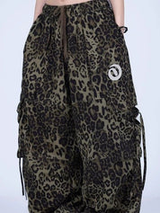 Snake Print Handsome Wide Leg Pants