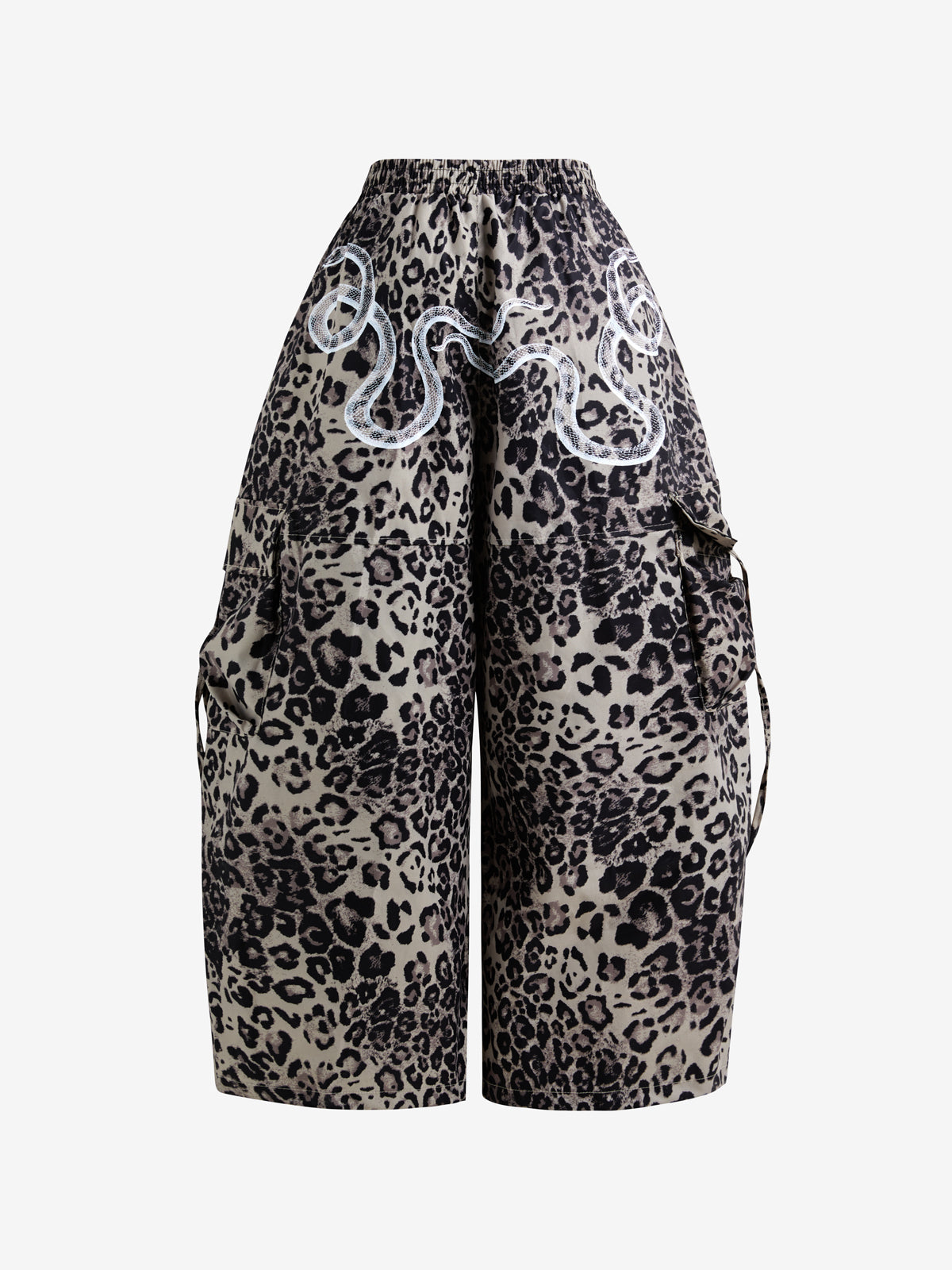 Snake Print Handsome Wide Leg Pants