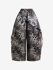 Snake Print Handsome Wide Leg Pants