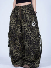 Snake Print Handsome Wide Leg Pants